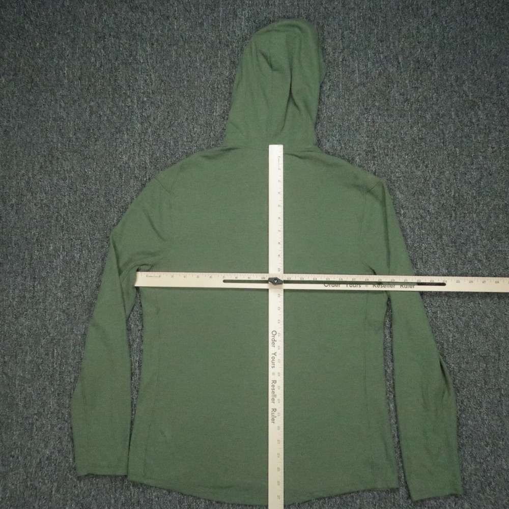 Lululemon Hoodie Mens Medium Green Waffle Knit Pullover Long Sleeve Lightweight - Picture 4 of 7